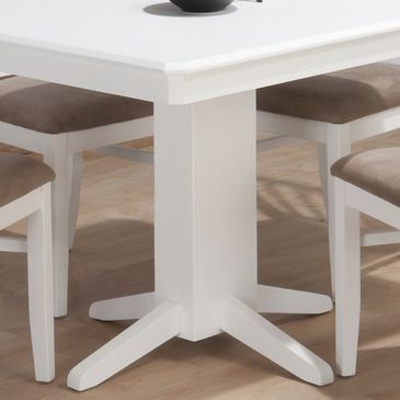 Current Dawna Pedestal Dining Tables With Regard To Jofran Aspen Rectangle Pedestal Dining Table In White (View 16 of 20)