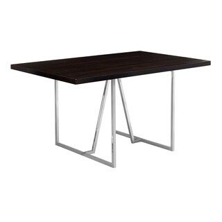 Current Menifee 36'' Dining Tables Pertaining To Shop Cappuccino Finish Mdf/chrome Metal 36 Inch X 60 Inch (View 6 of 20)