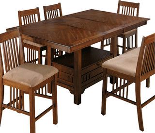 Dallin Bar Height Dining Tables Intended For Most Popular Jofran 477 72 Saddle Brown Oak Rectangular Counter Height (View 5 of 20)