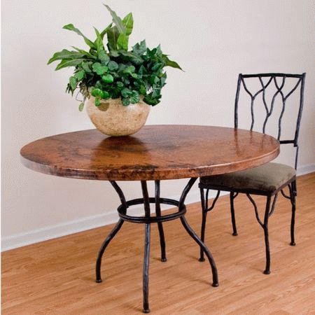 Darbonne 42'' Dining Tables Throughout Trendy Woodland Cafe Table – 42" – Iron Accents (View 6 of 20)