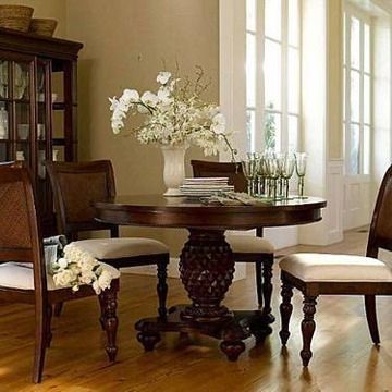 Dawna Pedestal Dining Tables Pertaining To 2019 Chris Madden J C Penneys Pedestal Dining Table And  (View 13 of 20)