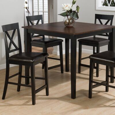 Desloge Counter Height Trestle Dining Tables For Recent Jofran Burly 5 Piece Counter Height Dining Table Set (View 2 of 20)