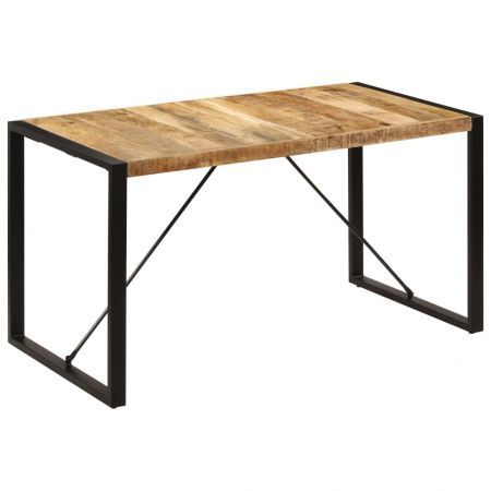 Dining Table 140x70x75 Cm Solid Mango Wood (Photo 5 of 20)