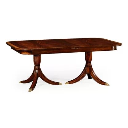 Dining Table, Luxury For 2020 Gaspard Maple Solid Wood Pedestal Dining Tables (View 19 of 20)