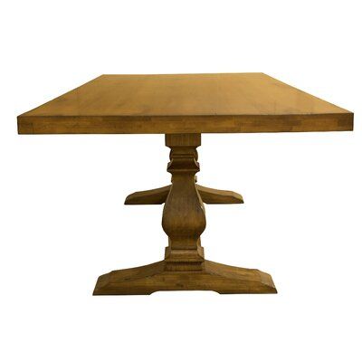 Double Pedestal Kitchen & Dining Tables You'll Love In For Current Gaspard Maple Solid Wood Pedestal Dining Tables (Photo 3 of 20)