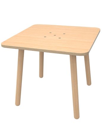 Famous Kindertisch Table Square In Buche Natur (80 X 80) Regarding Mode Square Breakroom Tables (View 5 of 20)