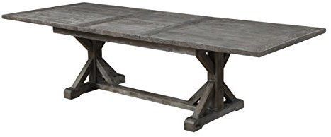 Famous Warnock Butterfly Leaf Trestle Dining Tables Regarding Amazon: Emerald Home Paladin Rustic Charcoal Gray (View 10 of 20)