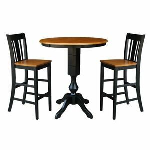 Fashionable 36" Round Extension Dining Table 40.9"h With 2 San Remo Inside Dankrad Bar Height Dining Tables (Photo 8 of 20)