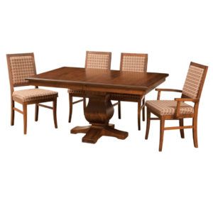 Fashionable Pedestal Dining Tables – Prestige Solid Wood Furniture In Gaspard Maple Solid Wood Pedestal Dining Tables (View 14 of 20)