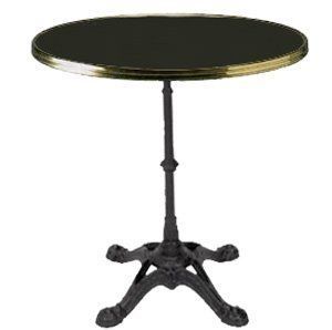 Favorite 28" Black Top French Brasserie Cafe Tableglac Seat Inc Intended For Deonte 38'' Iron Dining Tables (View 8 of 20)