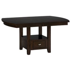 Favorite Andreniki Bar Height Pedestal Dining Tables With Homelegance Bayshore Extension Counter Height Table With (Photo 18 of 20)