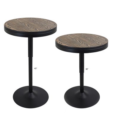 Favorite Andrenique Bar Height Dining Tables With Lumisource Dakota Industrial Adjustable Bar / Dinette (Photo 18 of 20)