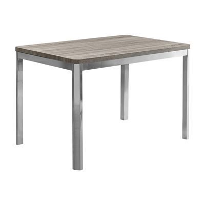 Favorite Monarch 31.5 In X 47.5 In Metal Dark Taupe Dining Table Intended For Larkin 47.5'' Pedestal Dining Tables (Photo 7 of 20)