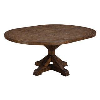 Finkelstein Pine Solid Wood Pedestal Dining Tables Regarding Most Up To Date Emerald Home Chambers Creek Dark Pine 54" Round Dining (Photo 7 of 20)