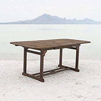 Folcroft Acacia Solid Wood Dining Tables With Regard To Famous Amazon : We Furniture Solid Acacia Wood Patio (Photo 2 of 20)