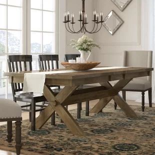 Foundstone Cordelia Solid Wood Dining Table (View 2 of 20)