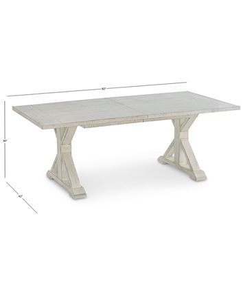 Furniture Trisha Yearwood Coming Home Dining Furniture, 7 With Regard To Preferred Carelton 36'' Mango Solid Wood Trestle Dining Tables (View 2 of 20)