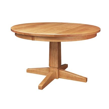 Gaspard Extendable Maple Solid Wood Pedestal Dining Tables Within Popular Handcrafted Solid Wood Dining Tables – Vermont Woods Studios (View 4 of 20)