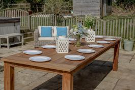 Gorla 39'' Dining Tables Regarding Famous Reclaimed Teak Open Slatted Dining Table 3m – Sustainable (View 16 of 20)
