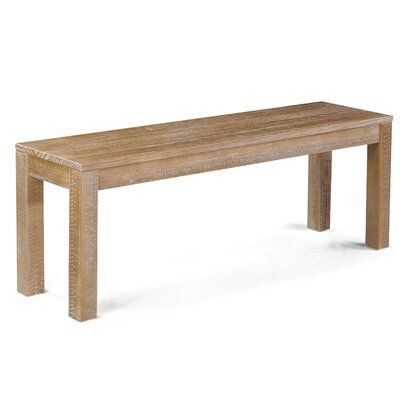Grain Wood Furniture Montauk Wood Bench Color: Driftwood In Famous Montauk 35.5'' Pine Solid Wood Dining Tables (Photo 2 of 20)