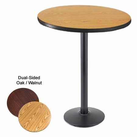 Hitchin 36'' Dining Tables Pertaining To Widely Used 36" Round Oak/walnut Dining Height Dual Sided Table Kit  (View 12 of 20)