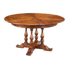 Houzz Inside Most Popular Babbie Butterfly Leaf Pine Solid Wood Trestle Dining Tables (View 14 of 20)