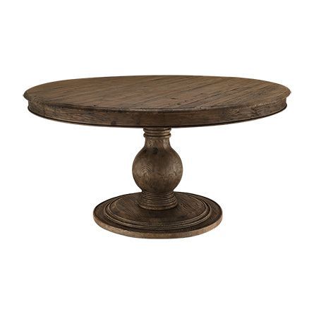 Jazmin Pedestal Dining Tables With Widely Used Lara 60" Round Pedestal Dining Table In Brown (Photo 2 of 20)