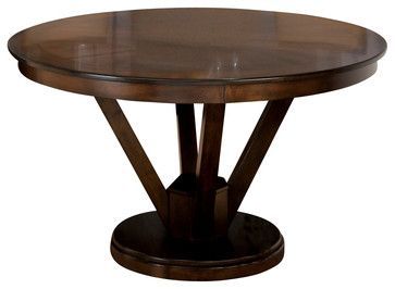 Jofran Webber Round Pedestal Dining Table In Walnut Throughout Latest Corvena 48'' Pedestal Dining Tables (View 5 of 20)