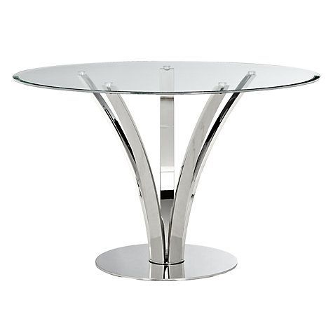 John Lewis & Partners Moritz 4 Seater Glass Top Dining With Regard To Fashionable Hemmer 32'' Pedestal Dining Tables (Photo 16 of 20)