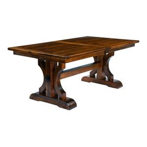 Kara Trestle Dining Tables In Preferred 60" Double Pedestal Trestle Table – Traditional – Dining (View 5 of 20)