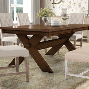 Katarina Extendable Rubberwood Solid Wood Dining Tables Pertaining To Most Recent Laurel Foundry Modern Farmhouse Isabell Acacia Butterfly (Photo 3 of 20)