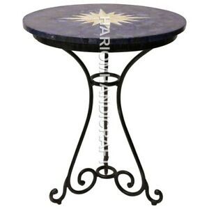 Latest Adsila 24'' Dining Tables With Regard To 24" Marble Round Dining Table Top Lapis Lazuli Precious (View 17 of 20)