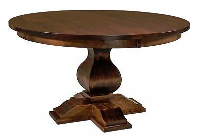 Latest Amish Barrington Single Pedestal Dining Table Traditional Regarding Sevinc Pedestal Dining Tables (View 2 of 20)