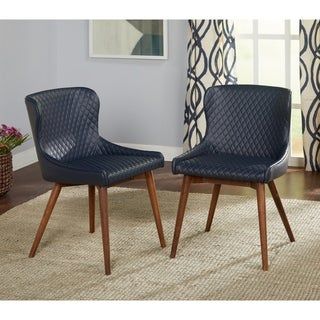 Latest Shop Nadya Mid Century Fabric Dining Chair (set Of 2) Inside Nadya Dining Tables (View 9 of 20)