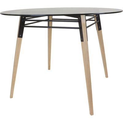 Latest Tronk Design Ross Dining Table Color: Maple/black In 2020 With Larkin  (View 14 of 20)