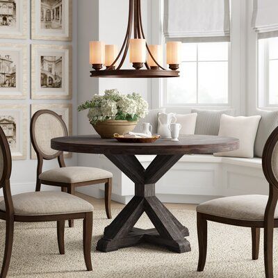 Laurel Foundry Modern Farmhouse Colborne Dining Table For Newest Kirt Pedestal Dining Tables (Photo 7 of 20)