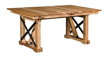 Leonila 48'' Trestle Dining Tables Intended For Fashionable Industrial Trestle Dining Table (View 3 of 20)