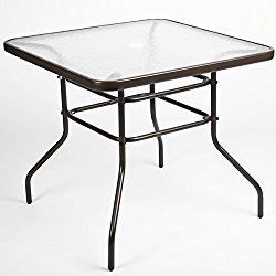 Luckup 32" X 32" Patio Outdoor Dining Table Tempered Glass Inside Most Popular Cainsville 32'' Dining Tables (View 3 of 20)