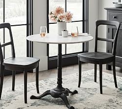 Marble Bistro Table With Most Current Rhiannon Poplar Solid Wood Dining Tables (View 8 of 20)