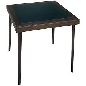 Mcmichael 32'' Dining Tables Regarding Recent Square Wood Card Game Folding Table Vinyl Inset 32" Brown (View 3 of 20)