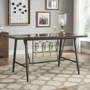 Metal Base Dining With Favorite Desloge Counter Height Trestle Dining Tables (View 5 of 20)