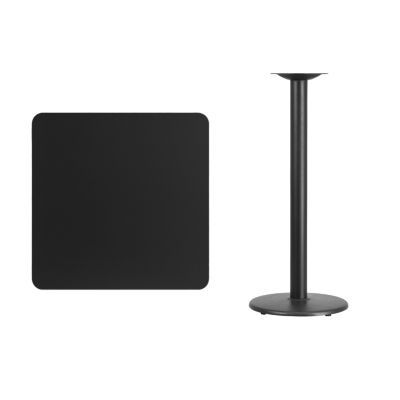 Midtown Solid Wood Breakroom Tables In Preferred Flash Furniture 30'' Square Black Laminate Table & Reviews (Photo 14 of 20)