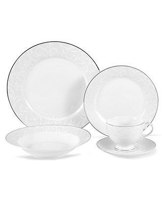 Mikasa Dinnerware, Parchment Pearl Collection – Fine China In Fashionable Thorson Dining Tables (View 13 of 20)