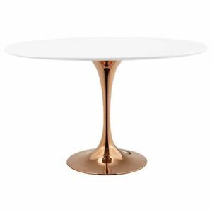 Modway Lippa 48" Oval Pedestal Dining Table In Rose And Pertaining To Most Current Corvena 48'' Pedestal Dining Tables (Photo 2 of 20)