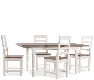 Montauk 35.5'' Pine Solid Wood Dining Tables Throughout Latest San Marino 5 Piece Dining Set In 2020 (Photo 16 of 20)