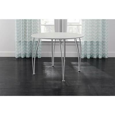Most Current Balfour 39'' Dining Tables Within Dhp Dining Table 39.5 In. Round White Chrome Legs Modern (Photo 7 of 20)