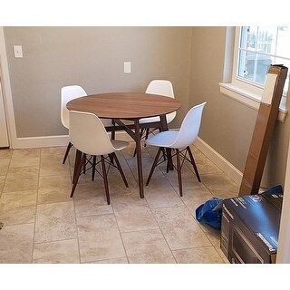 Most Current Darbonne 42'' Dining Tables Inside Shop Emerald Home Simplicity Walnut 42" Round Dining Table (Photo 4 of 20)