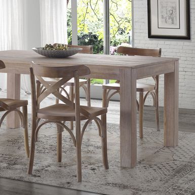 Most Current Montauk 35.5'' Pine Solid Wood Dining Tables Regarding Rent To Own Grain Wood Furniture – Montauk Dining Table (Photo 3 of 20)