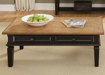 Most Popular 2 Drawer Cocktail Table – Traditional – Coffee Tables In Drift 31.5'' Dining Tables (Photo 17 of 20)