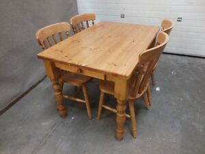 Most Recent Febe Pine Solid Wood Dining Tables Inside 4'x3' Farmhouse Dining Kitchen Table Hand Made Solid Pine (View 14 of 20)
